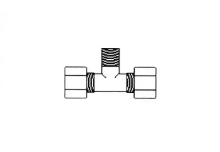 Фитинг JC 60-6-6 Aquapro Тройник трубка 3/8''x3/8'' (резьба)